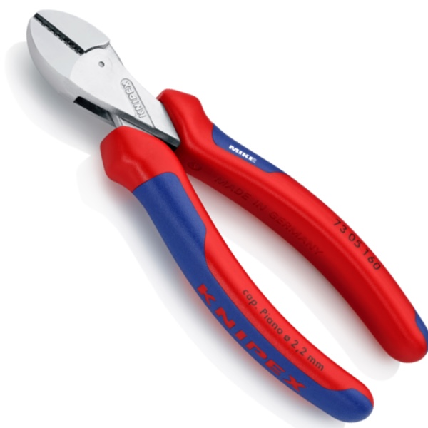 Kìm cắt cạnh Knipex 73 05 160, dài 160 mm, cắt Ø2.2mm, trợ lực
