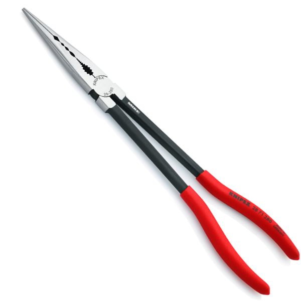 Kìm mỏ nhọn Knipex 28 71 280 đầu thẳng, thao tác sâu