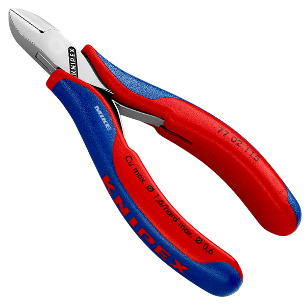 Kìm cắt cạnh Knipex 77 02 115, Cắt chân linh kiện điện tử
