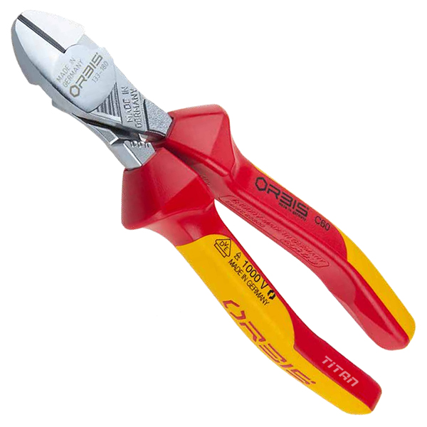 Kìm cắt cạnh MIG-Cut 7 inch, mặt mạ crom bóng gương, cán đỏ vàng cách điện