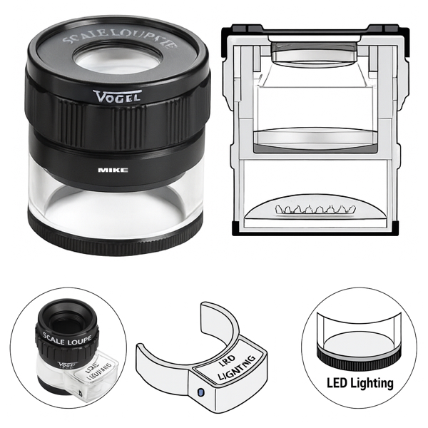 Kính lúp kỹ thuật 601135 và 601126, có đèn LED chiếu sáng bổ trợ thumbnail 2