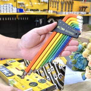 Bộ lục giác đầu bi ELORA 159SKUC đóng gói hộp carton 3 bộ, khay nhựa cứng giữ cố định.