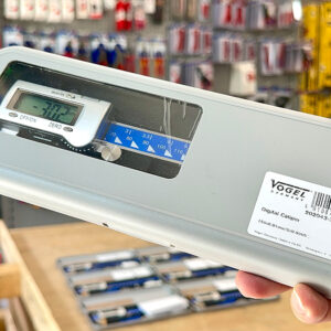 Ngàm mài rà và chuôi tròn giúp Thước kẹp điện tử Vogel Germany 202043-3 đo ngoài, trong, chiều sâu với kiểm soát tiếp xúc tốt.