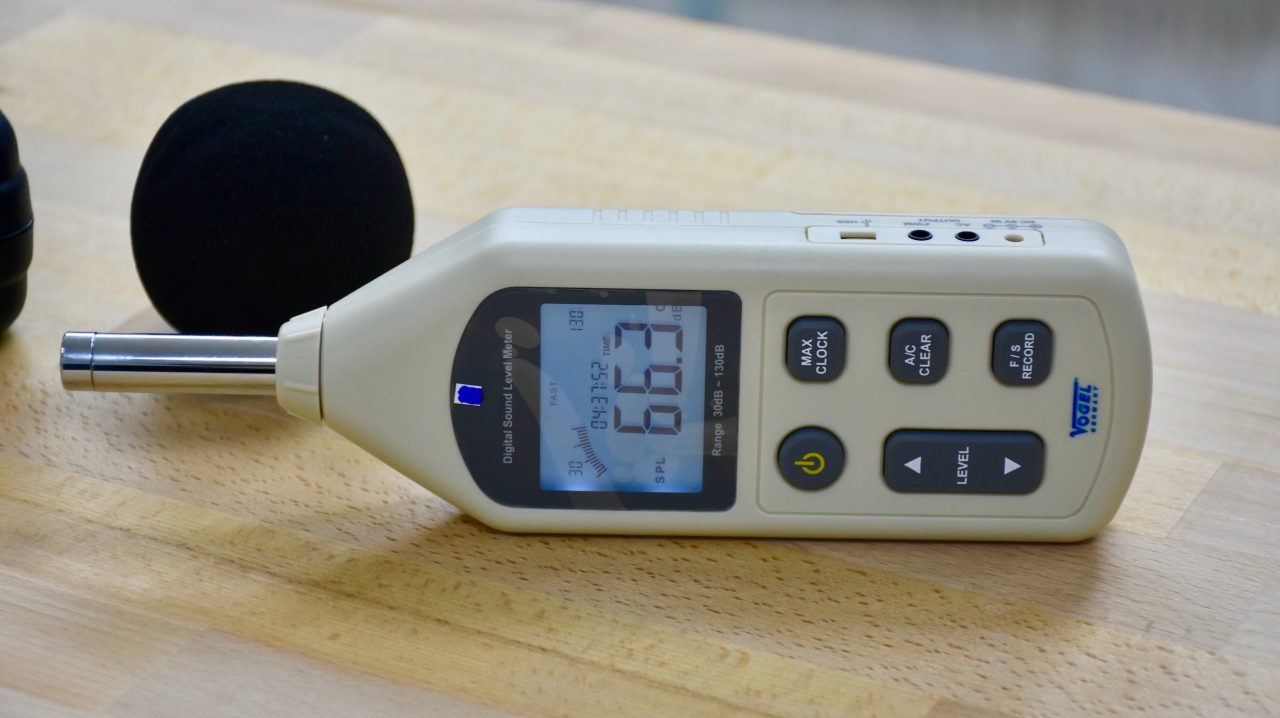 Máy đo độ ồn khi bỏ chống nhiễu tạp âm