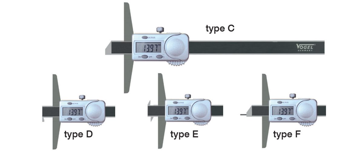 2201 Series Thước đo sâu điện tử, type C D E F
