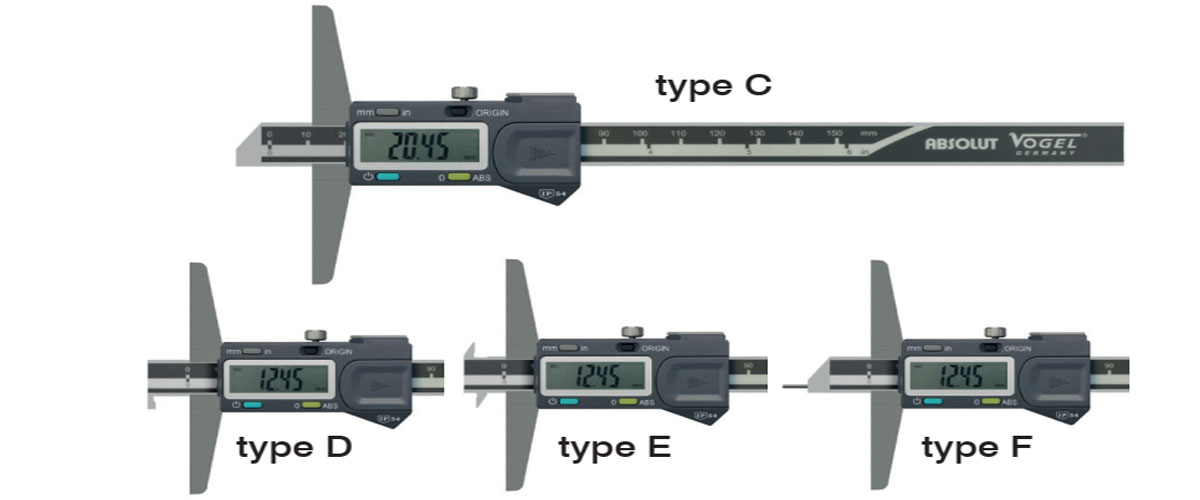 2202 Series Thước đo sâu điện tử, type C D E F