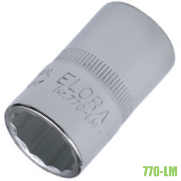 Đầu tuýp 1/2 inch hệ mét ELORA 770-LM