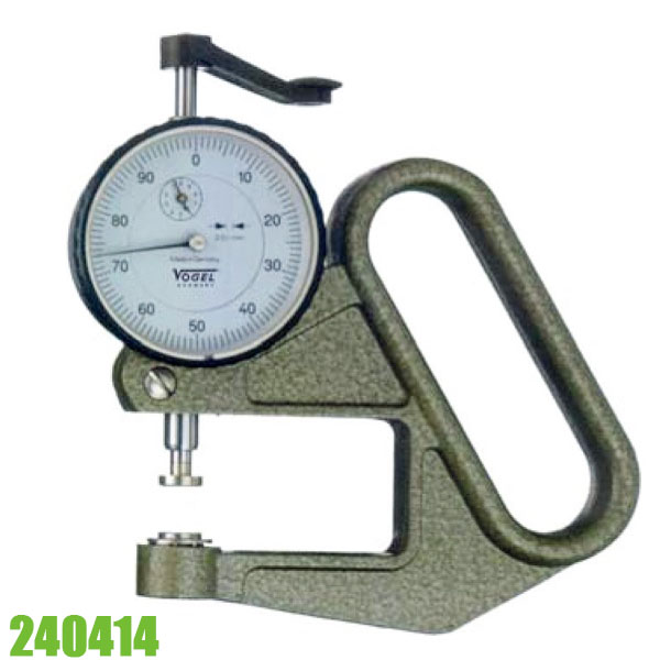 240414 Đồng hồ đo độ dày vật liệu 0-10 mm, độ chính xác 0.01mm, đầu đo phẳng.