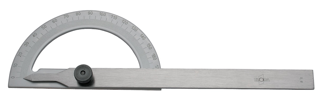 Thước đo góc 0 – 180° ELORA 1535, khóa bằng vít khoá