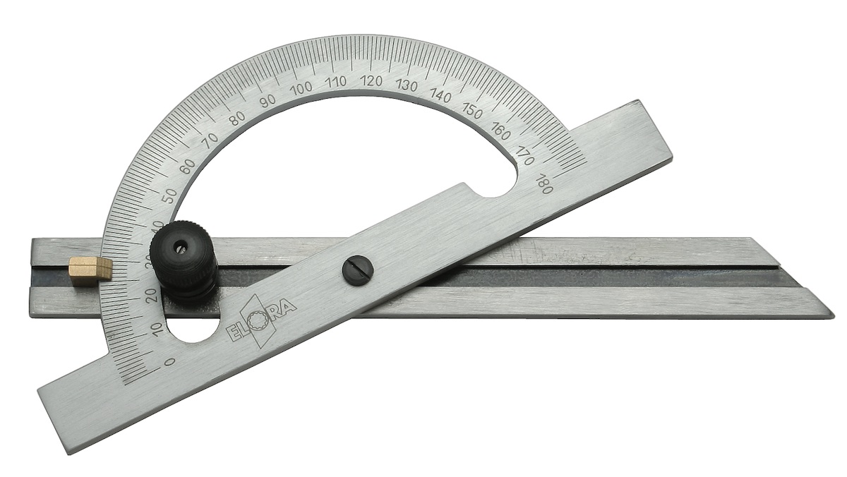 Thước đo góc ELORA 1537 với khả năng đo từ 10 đến 170 độ mạ chrome chống gỉ, độ dài từ 150mm đến 400mm, khoá bằng vít khoá. Sản xuất tại Đức.