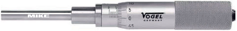 Đầu panme cơ 0-25mm đáp ứng tiêu chuẩn DIN 863. Vogel 231012