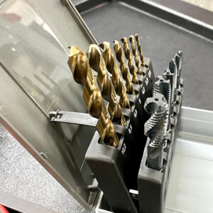 Bộ taro mũi khoan Euroboor DTS.312 mũi khoan xoắn Ø2,5, Ø3,3, Ø4,2, Ø5,0, Ø6,8, Ø8,5, Ø10,2 mm đủ.