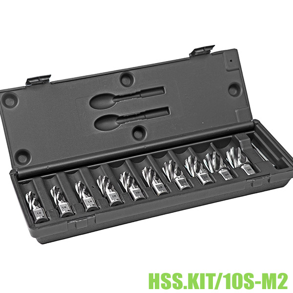 HSS.KIT/10-M2 Bộ mũi khoan từ HSS 10 mũi Ø14-26mm, dài 30-55mm