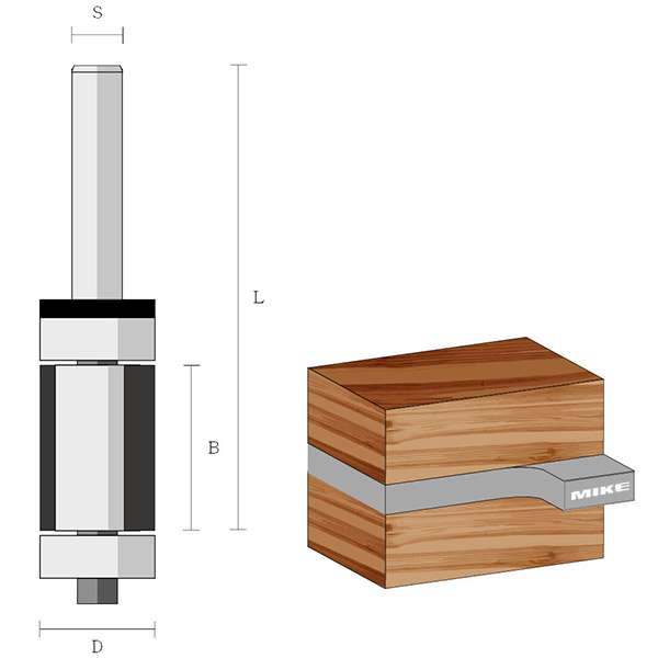 Mũi phay ngón FAMAG 3103 Flush trim bit 