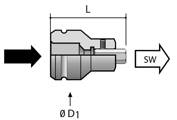 Đầu tuýp đen STABI-H, vuông 1.1-2 inch.