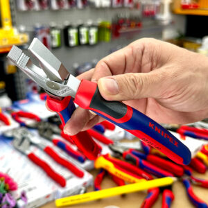 Kìm đa năng đầu bằng Knipex 02 05 180 dài 180 mm, dùng cho cắt dây cứng, cáp đồng, vật liệu cơ khí.