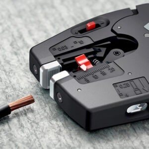 Hàm bấm vuông tự điều chỉnh của Kìm bấm tuốt dây Knipex 12 72 190 phù hợp DIN 46228 phần 1/4.