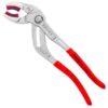 Kìm vặn ống xi-phông Knipex 81 13 250 – Dài 250 mm, hàm kẹp Ø10–75 mm, thay ngàm nhựa, 25 nấc chỉnh, mạ chrome