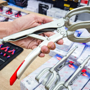 Kìm bấm kẹp hàn Knipex 42 14 280 kẹp vật tròn Ø30–65 mm, vật vuông đến 50 mm.