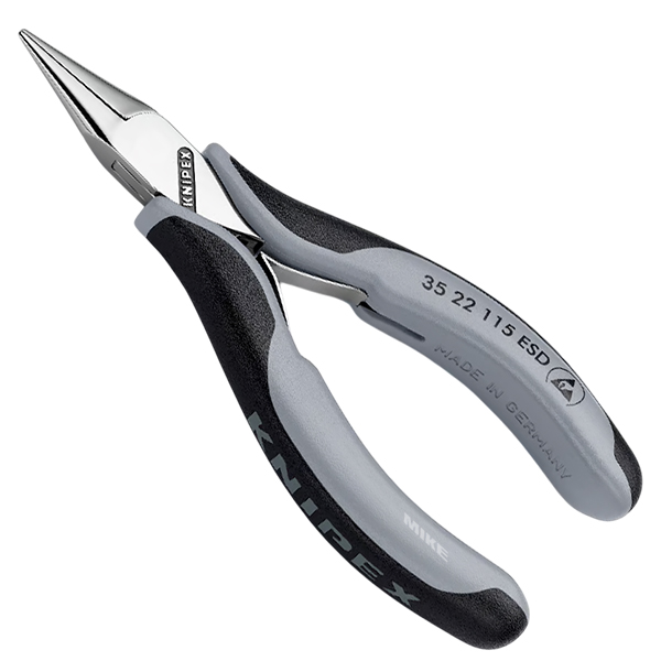 Kim kep linh kien dien tu, chong tinh dien 35 22 115 ESD Kìm kẹp linh kiện điện tử chống tĩnh điện Knipex 35 22 115 ESD