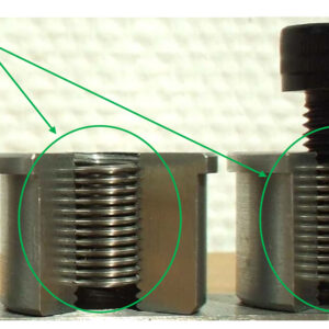 Trước lắp đặt, các vòng ren ép sát, chiều dài ngắn hơn danh nghĩa.