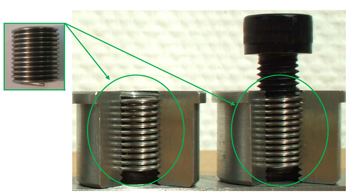 Trước lắp đặt, các vòng ren ép sát, chiều dài ngắn hơn danh nghĩa.