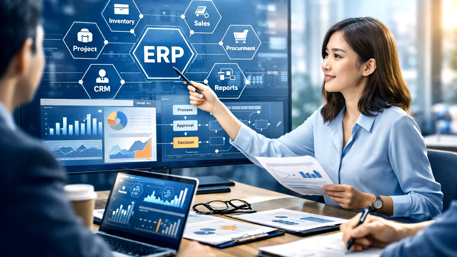 Business analyst ERP dự án xây dựng hệ thống quản trị nội bộ.