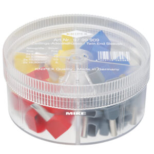 Hộp đầu cos đôi cách điện Knipex 97 99 909, 4 size, 45 cái