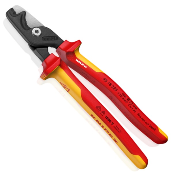 Kim cat cao can cach dien Knipex 95 18 225 Kìm cắt cáp Knipex 95 18 225 StepCut XL, cách điện VDE 1000 V