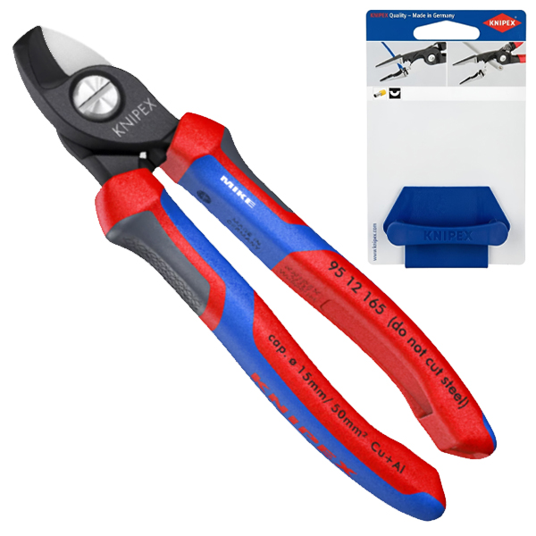Kim cat cap Knipex 95 12 165 SB Kềm cắt cáp Knipex 95 12 165 SB, có vỉ treo, cắt cáp đồng nhôm 50 mm², tay cầm comfort